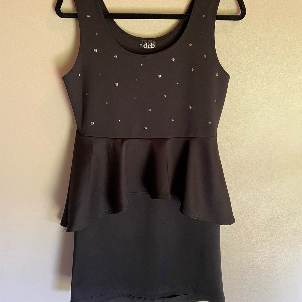 Peplum Rhinestone Dress!✨